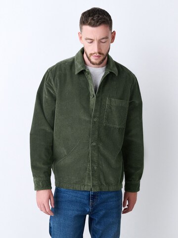 Next Regular fit Button Up Shirt in Green: front