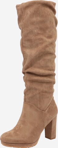 ABOUT YOU Boots 'JULE' in Brown: front