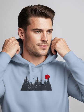Neverless Sweatshirt 'Waldkette' in Blue