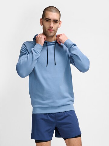 Hummel Sportsweatshirt in Blauw: voorkant