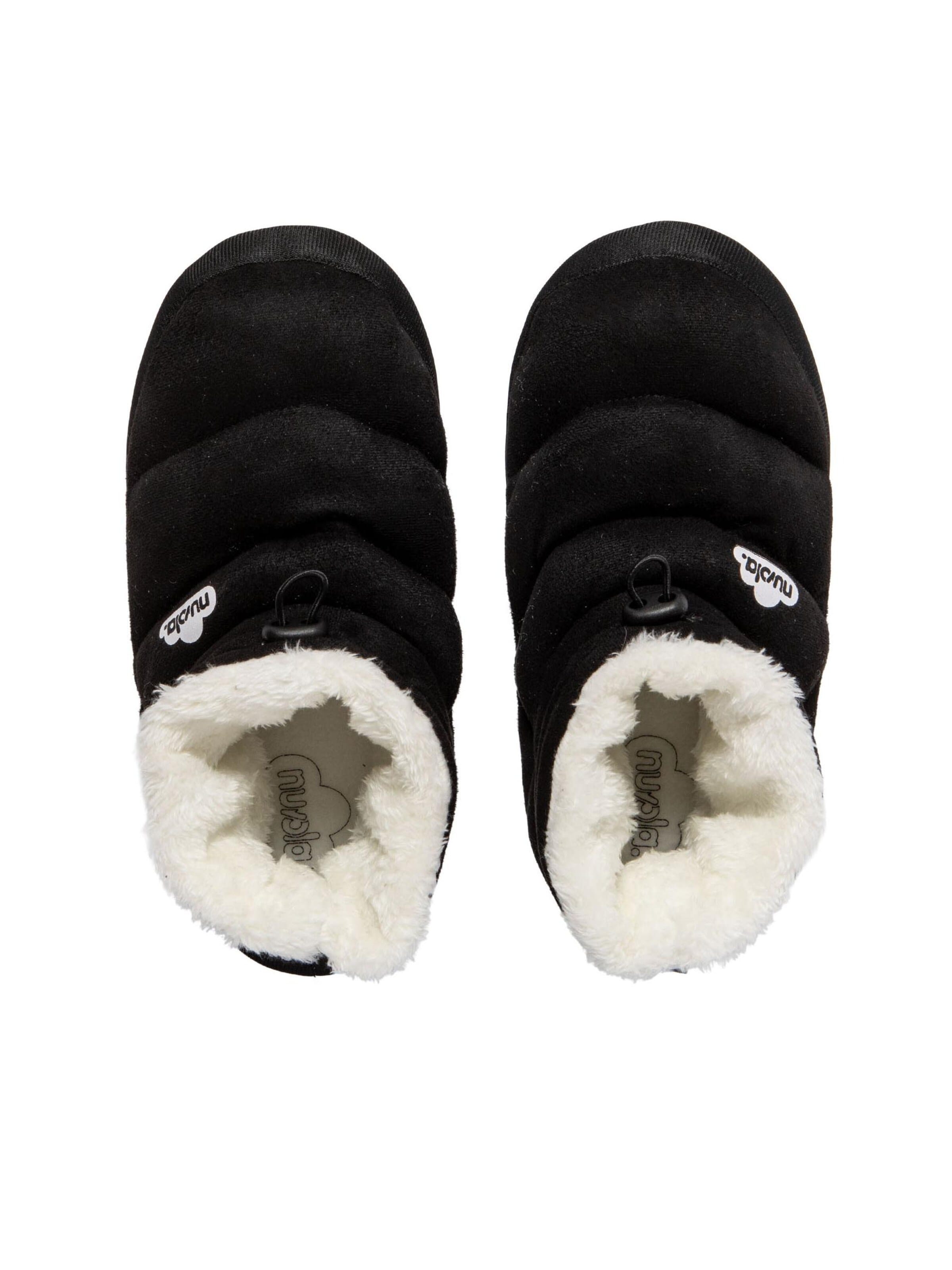 Nuvola. Slipper 'Home Velvet' in Black