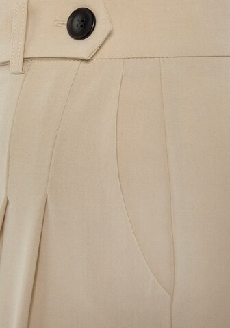 LASCANA Wide leg Pleated Pants in Beige