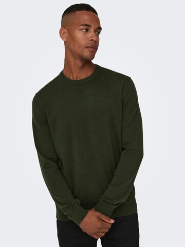 Coupe regular Pull-over 'Alex' Only & Sons en vert