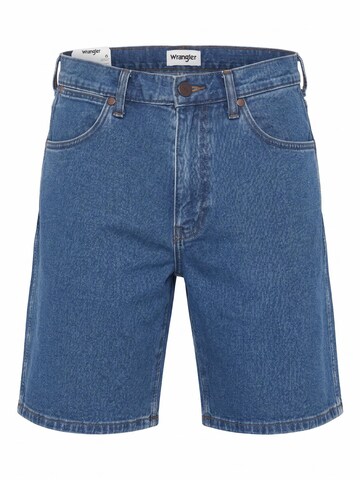 WRANGLER Loosefit Jeans 'LIGHT & SOFT FRONTIER DARK STONE SHORTS' in Blauw: voorkant