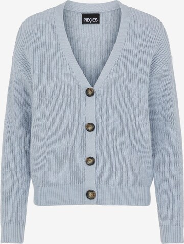 PIECES Knit Cardigan 'Karie' in Blue: front