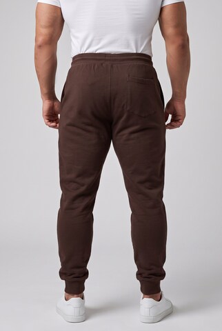 Men Plus Tapered Trousers in Brown