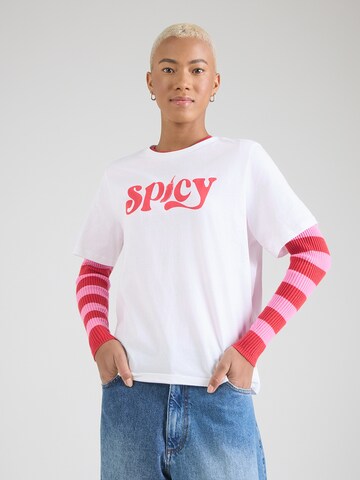 PIECES Tričko 'PCBINDI' - Biela: predná strana