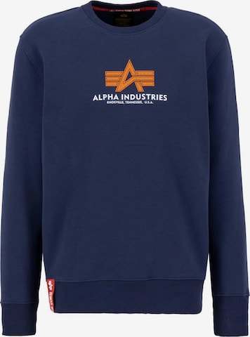 ALPHA INDUSTRIES Sweatshirt 'Basic Rubber' in Blau: Vorderseite