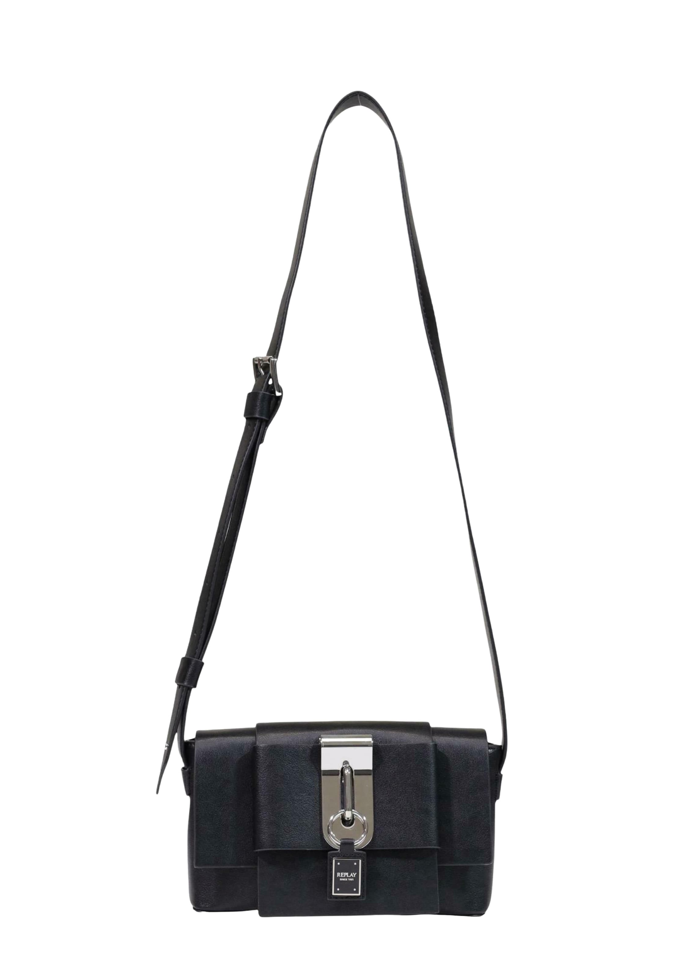 REPLAY Schultertasche in Schwarz: Vorderseite