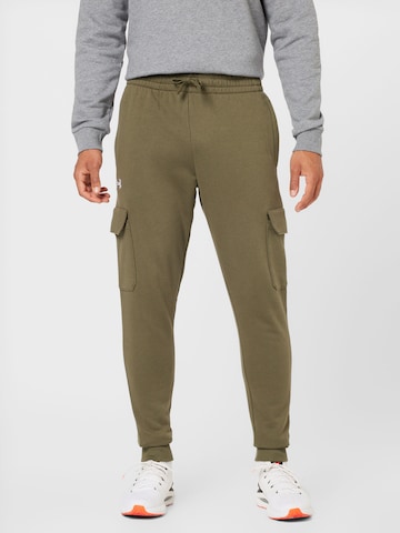 UNDER ARMOUR Tapered Sporthose 'Rival' in Grün: predná strana