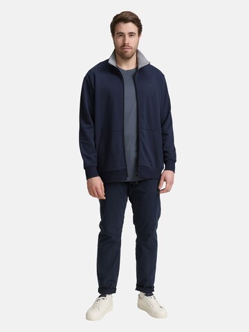 TOM TAILOR Men + Sweatjacke in Blau