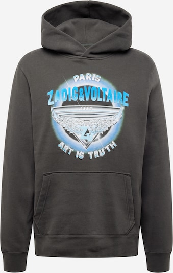 Zadig & Voltaire Sweatshirt 'SANCHI' in hellblau / grau / anthrazit / weiß, Produktansicht