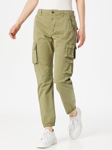 REPLAY - Pantalón cargo en verde: frente