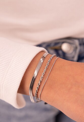 My Jewellery Dreifaches Armband mit gedrehten und flachen Gliedern in Silber