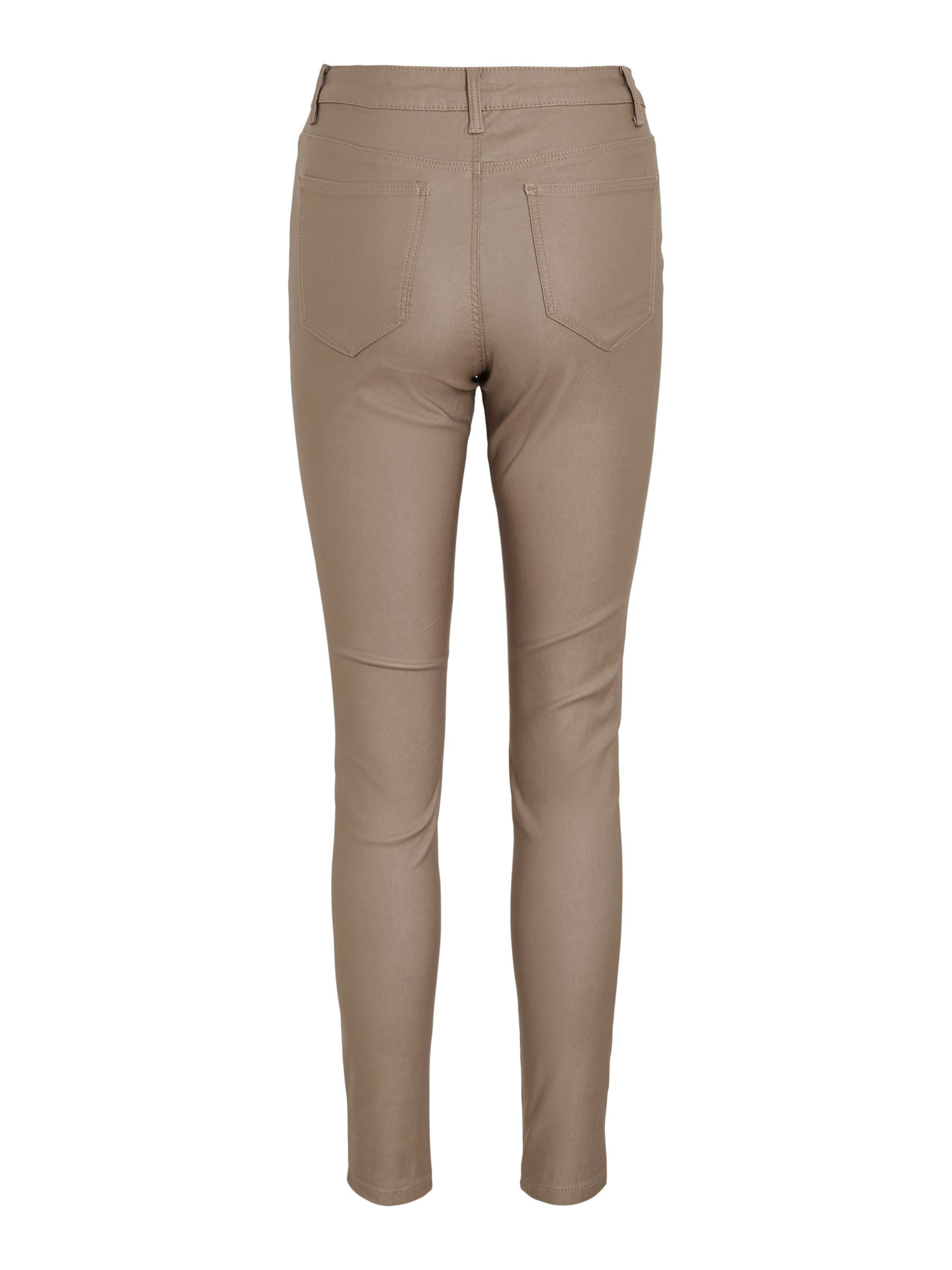VILA Slim fit Trousers 'SARAH' in Beige