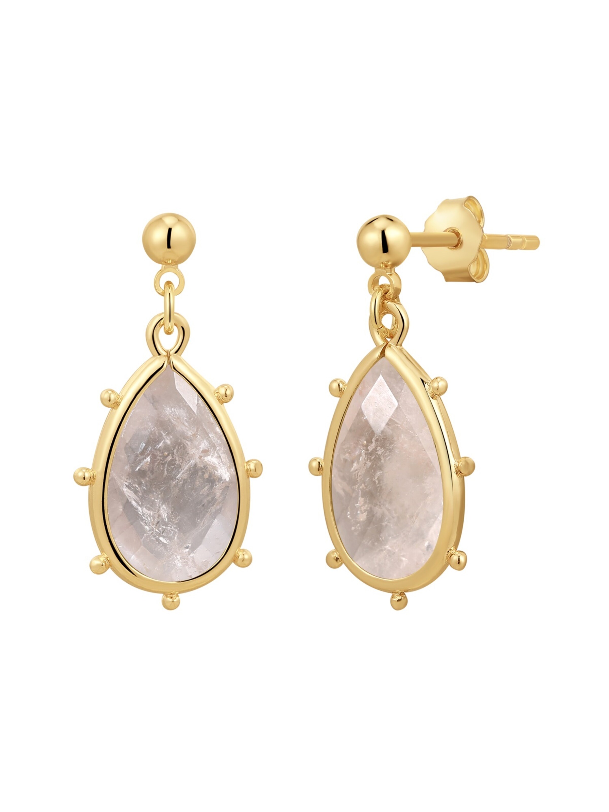 Boucles d'oreilles Yokoamii en or : devant