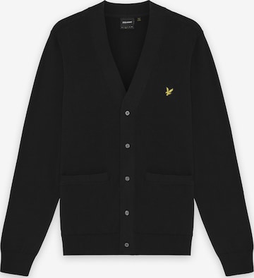 Lyle & Scott Gebreid vest in Zwart: voorkant