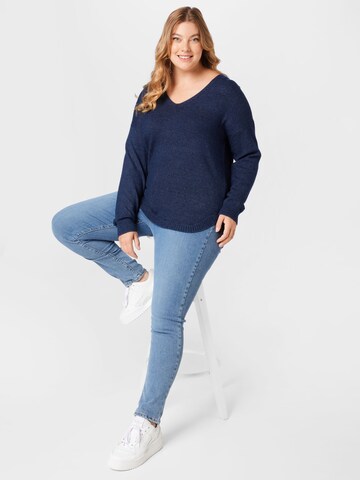 ONLY Carmakoma Sweater 'Margareta' in Blue