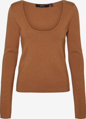 Pull-over 'MATHILDE' VERO MODA en marron : devant