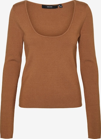 Pull-over 'MATHILDE' VERO MODA en marron : devant