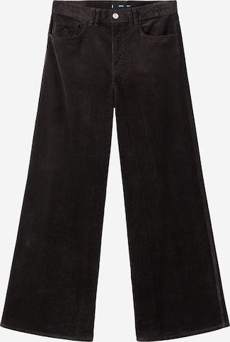 MANGOWide Leg/ Široke nogavice Hlače 'Carmen' - smeđa boja: prednji dio