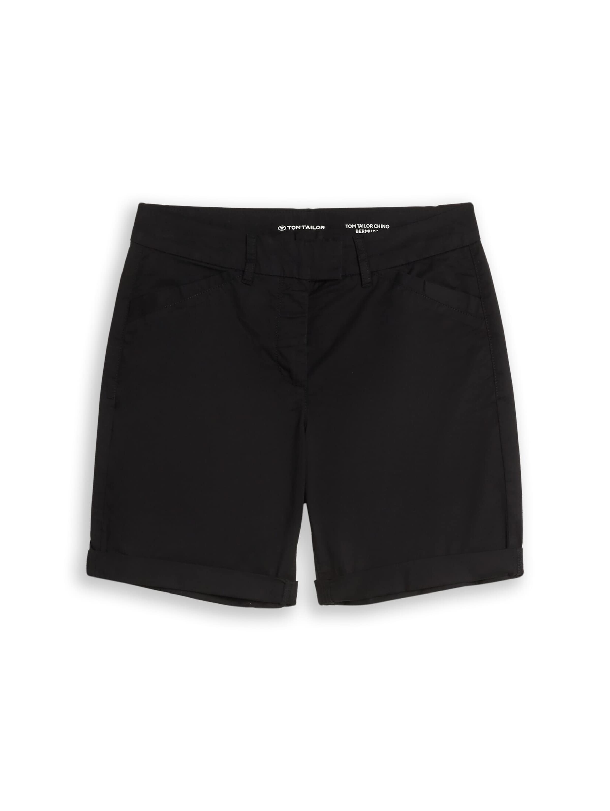 TOM TAILOR Slimfit Hose in Schwarz: Vorderseite