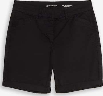 TOM TAILOR Slimfit Hose in Schwarz: Vorderseite