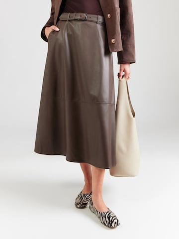 Jupe 'DOMINO' MM by Max Mara en marron : devant