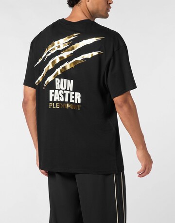 Plein Sport - Camisa 'Scratch' em preto: frente