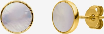 PURELEI Earrings 'White Gloss' in Gold: front