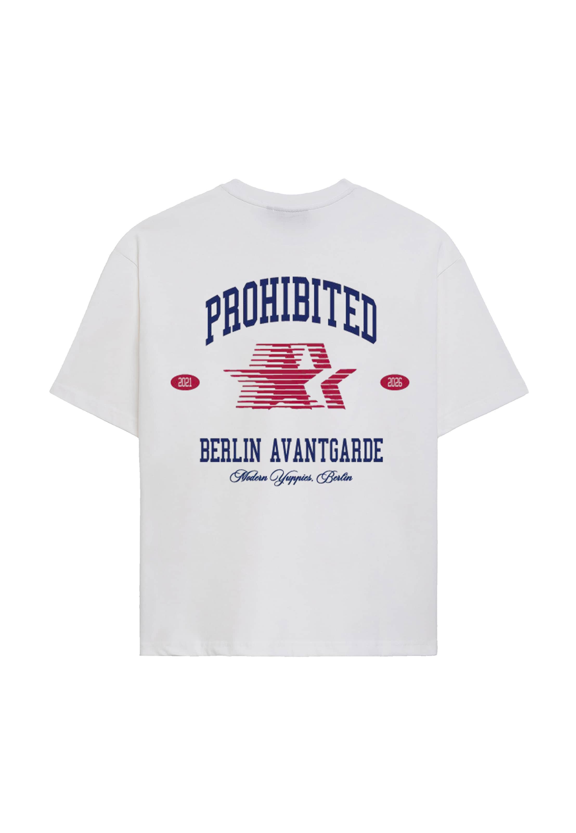 Prohibited - Camiseta 'Avantgarde' en blanco: frente