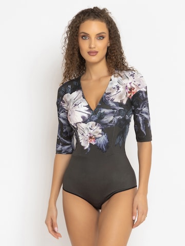 JIORO Blouse body 'ORCHID ICE' in Grijs