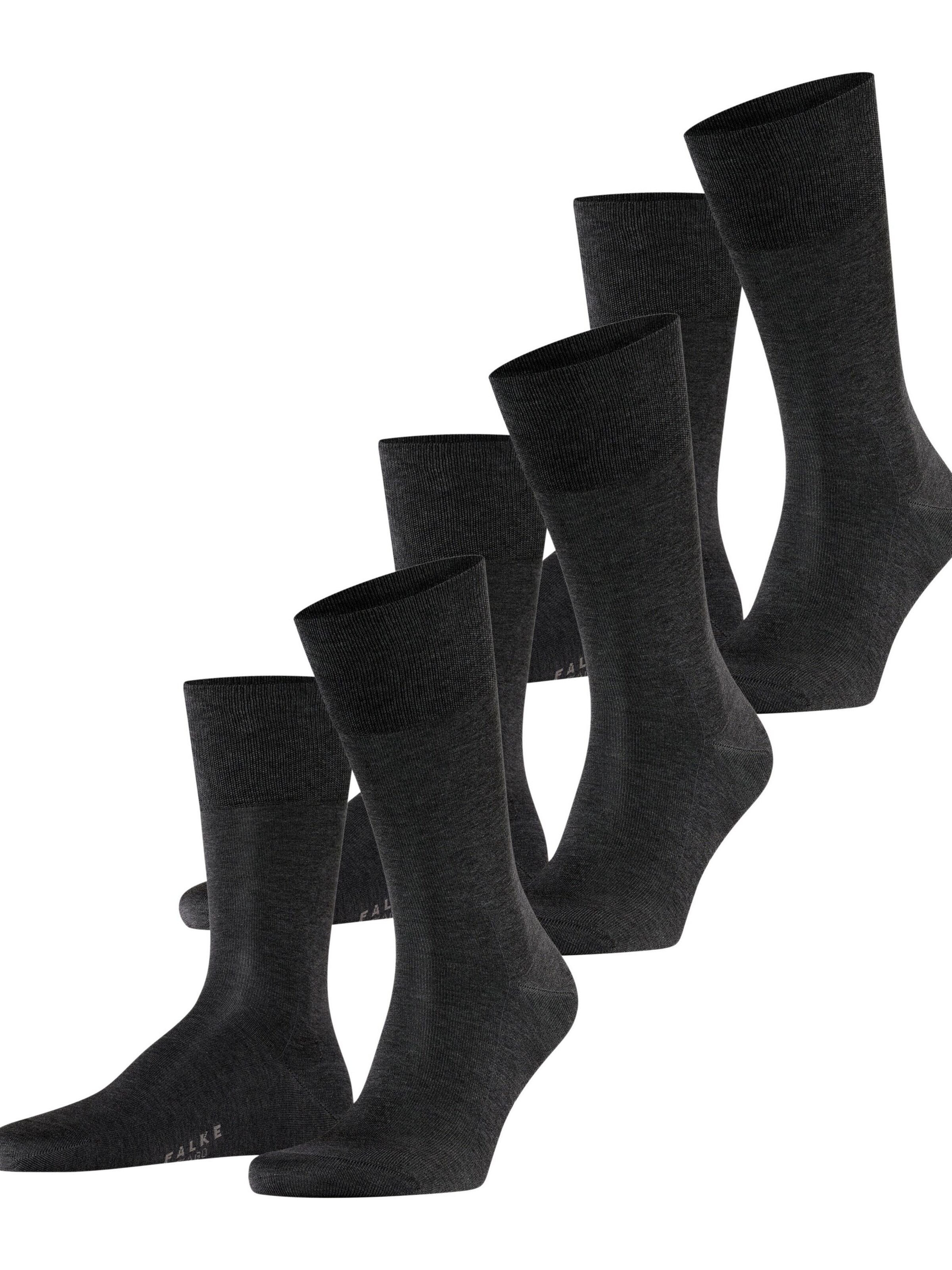 FALKE Socks 'Tiago 3-Pack' in Grey: front