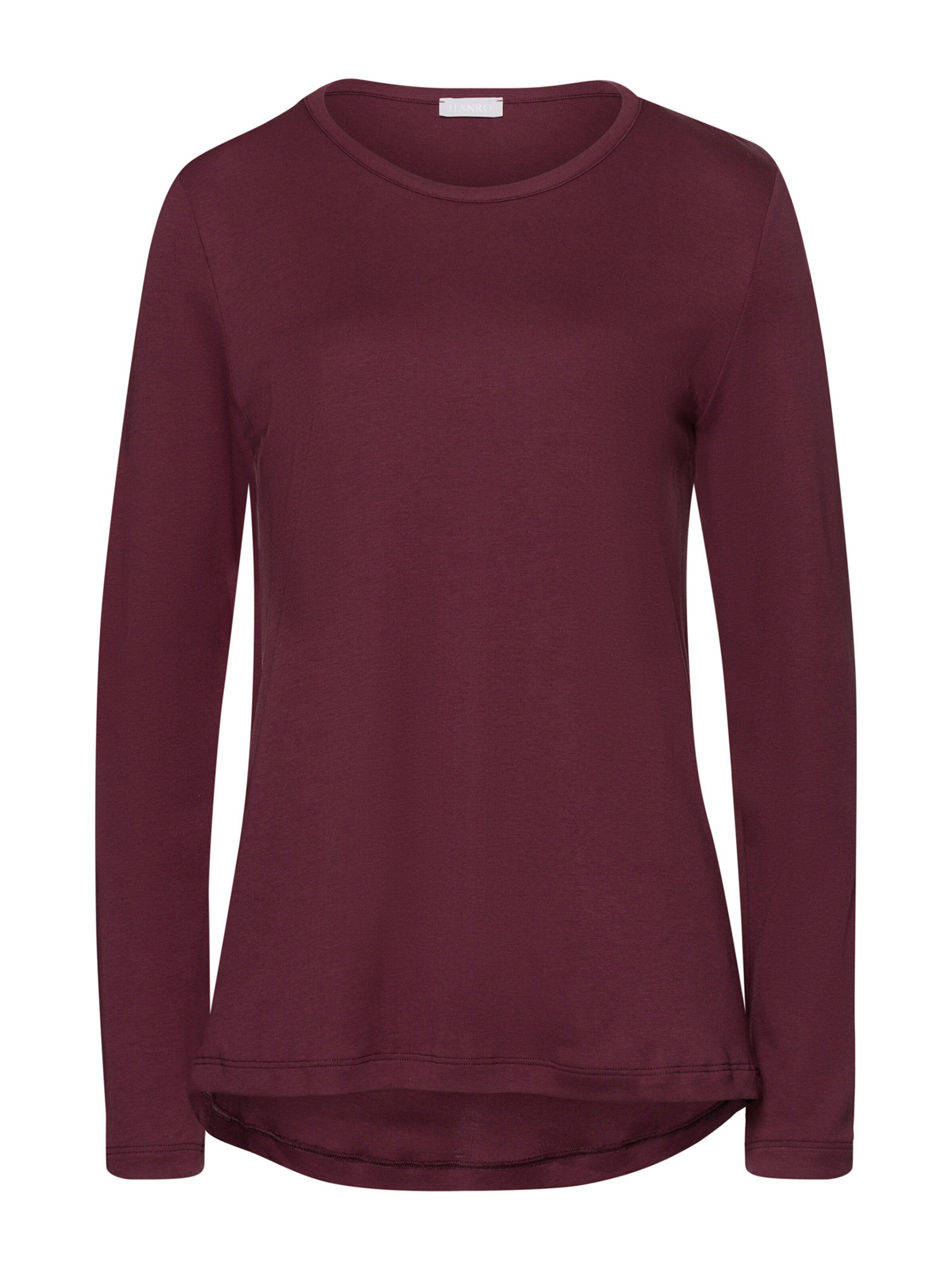 Hanro Pyjamaoberteil ' Loungy Nights ' in Rot: Vorderseite