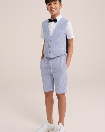 WE Fashion - Slimfit Calças em azul