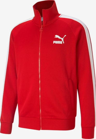 PUMA Veste de sport 'Puma Iconic T7' en M en rouge, Vue avec produit