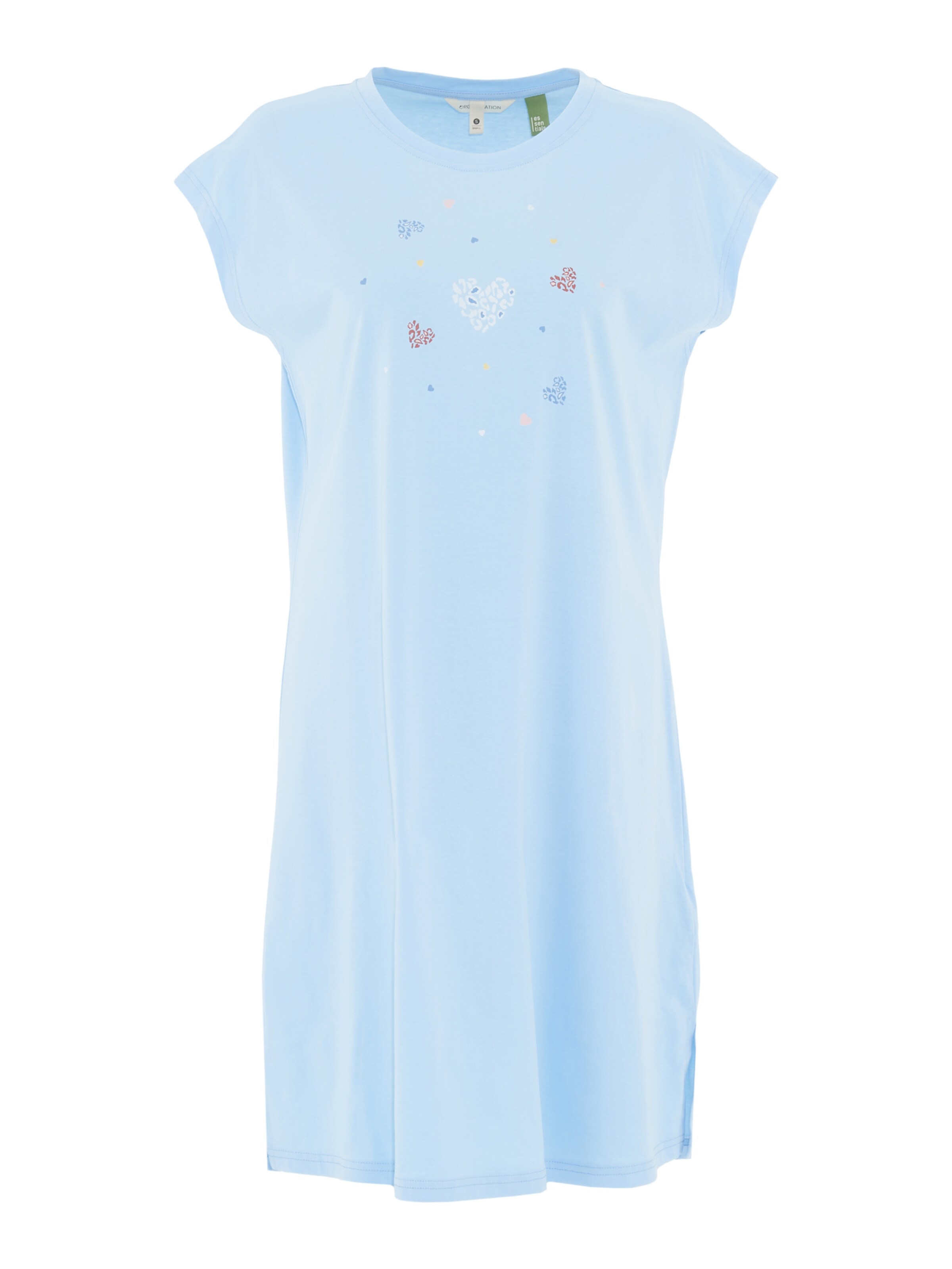 Organication Nachthemd in Blau: Vorderseite