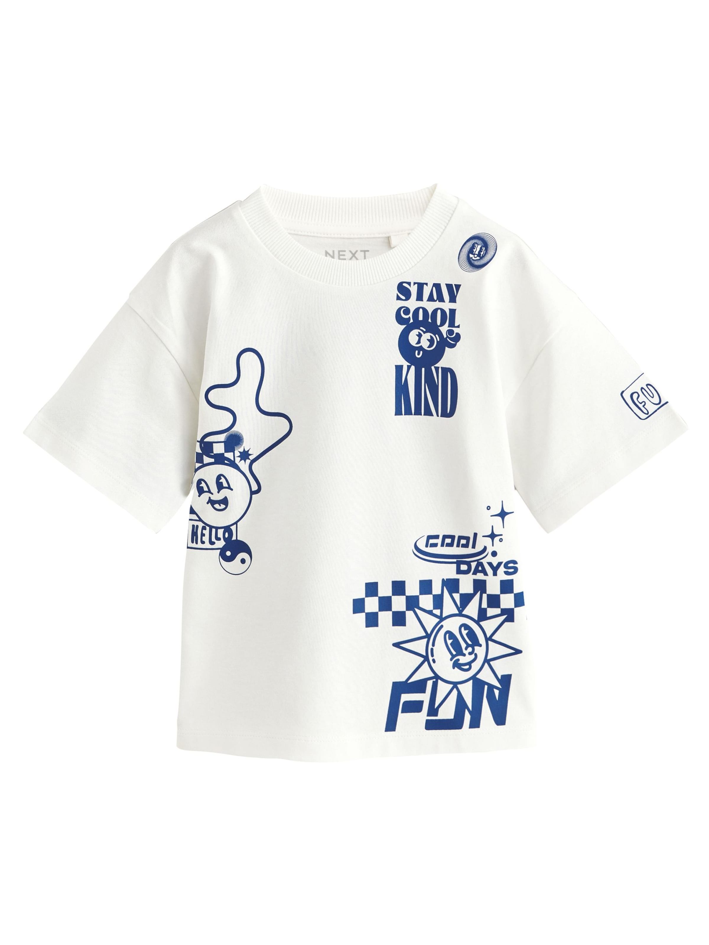 Tricou de la Next pe alb: față