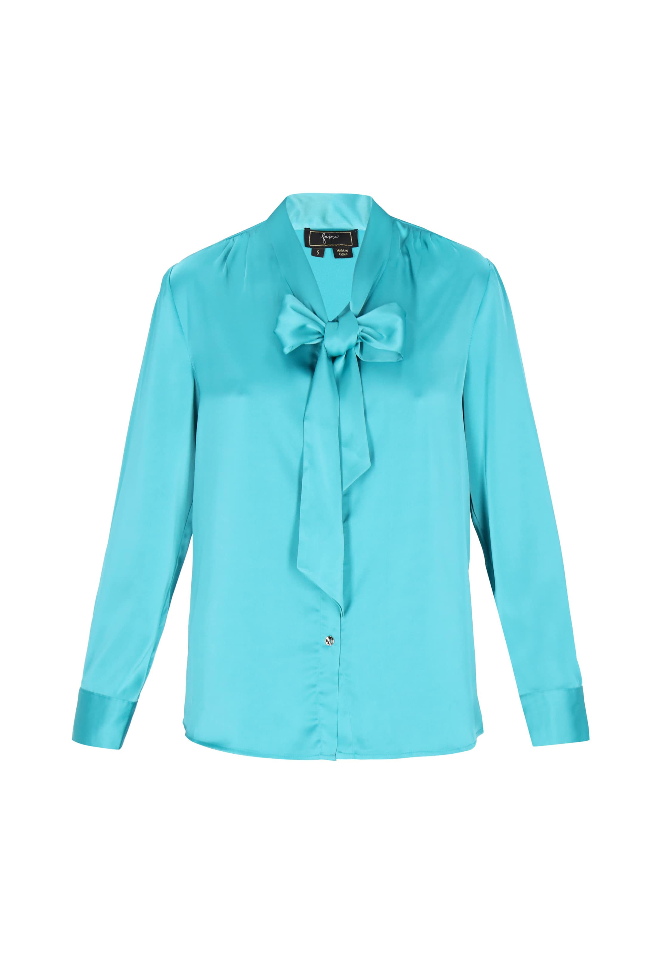 faina - Blusa em azul: frente