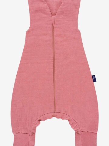 ALVI Sleeping Bag 'Schlafsack 4-Season Sleep-Overall Mull' in Pink: front