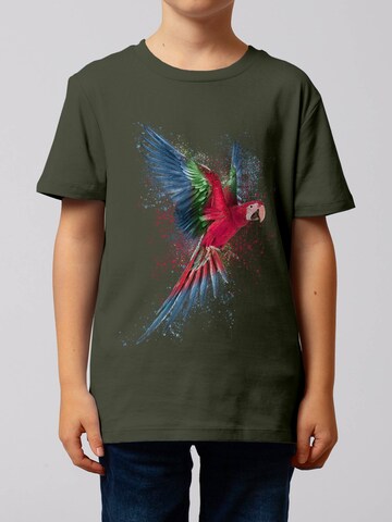 T-Shirt 'Papagei' watabout.kids en vert : devant