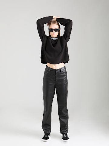 Calvin Klein Jeans Sweater 'INTARSIA LOOSE' in Black