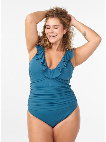 Swim by Zizzi Бюстгальтер под футболку Купальник в Синий: спереди