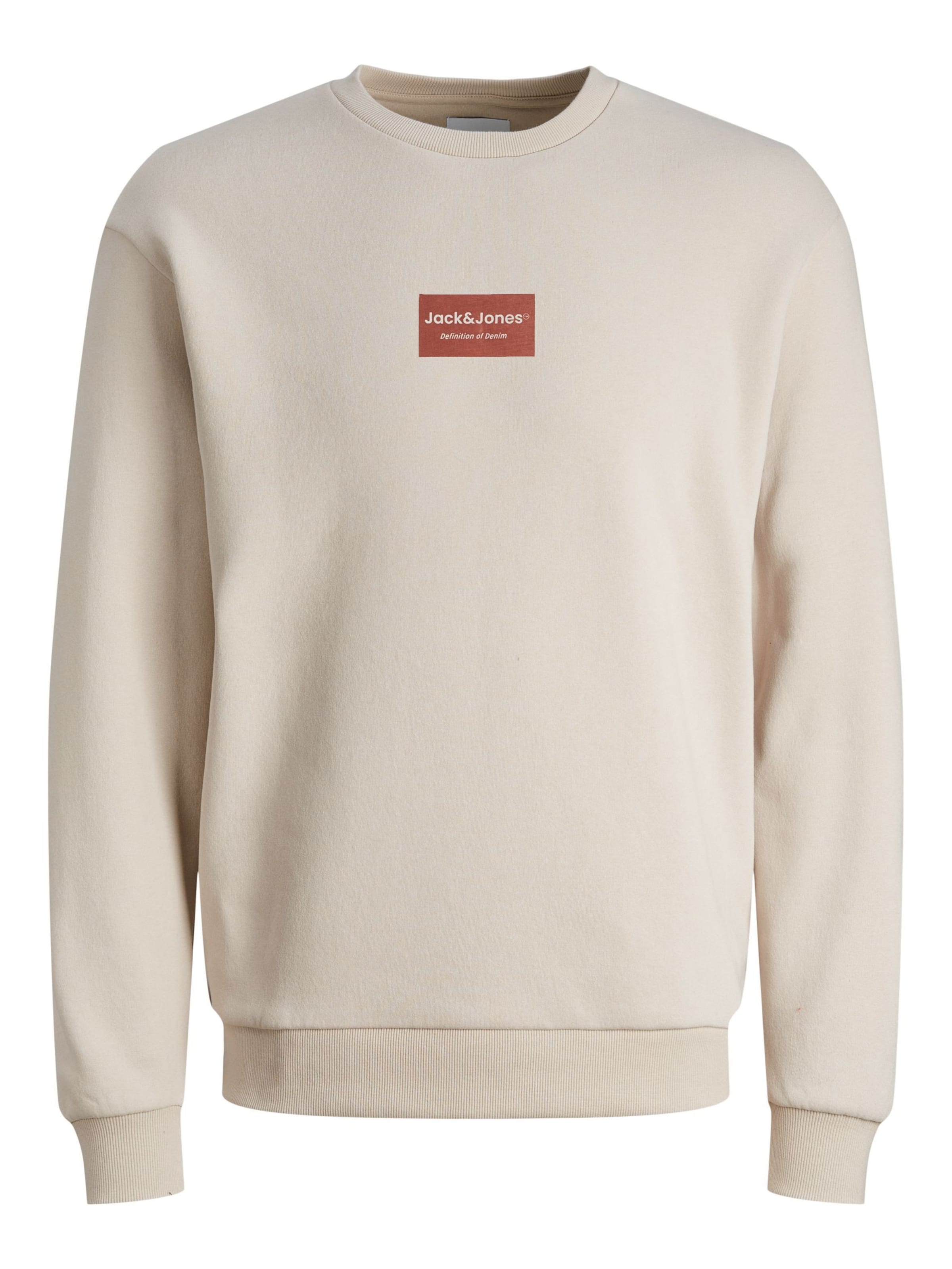 JACK & JONES Sweatshirt i beige: forside