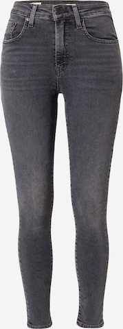 LEVI'S Skinny Jeans '721 HIGH RISE SKINNY GREYS' in Zwart: voorkant