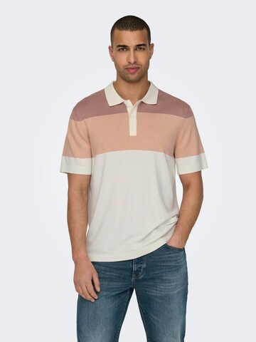 Pull-over 'WYLER' Only & Sons en rose : devant