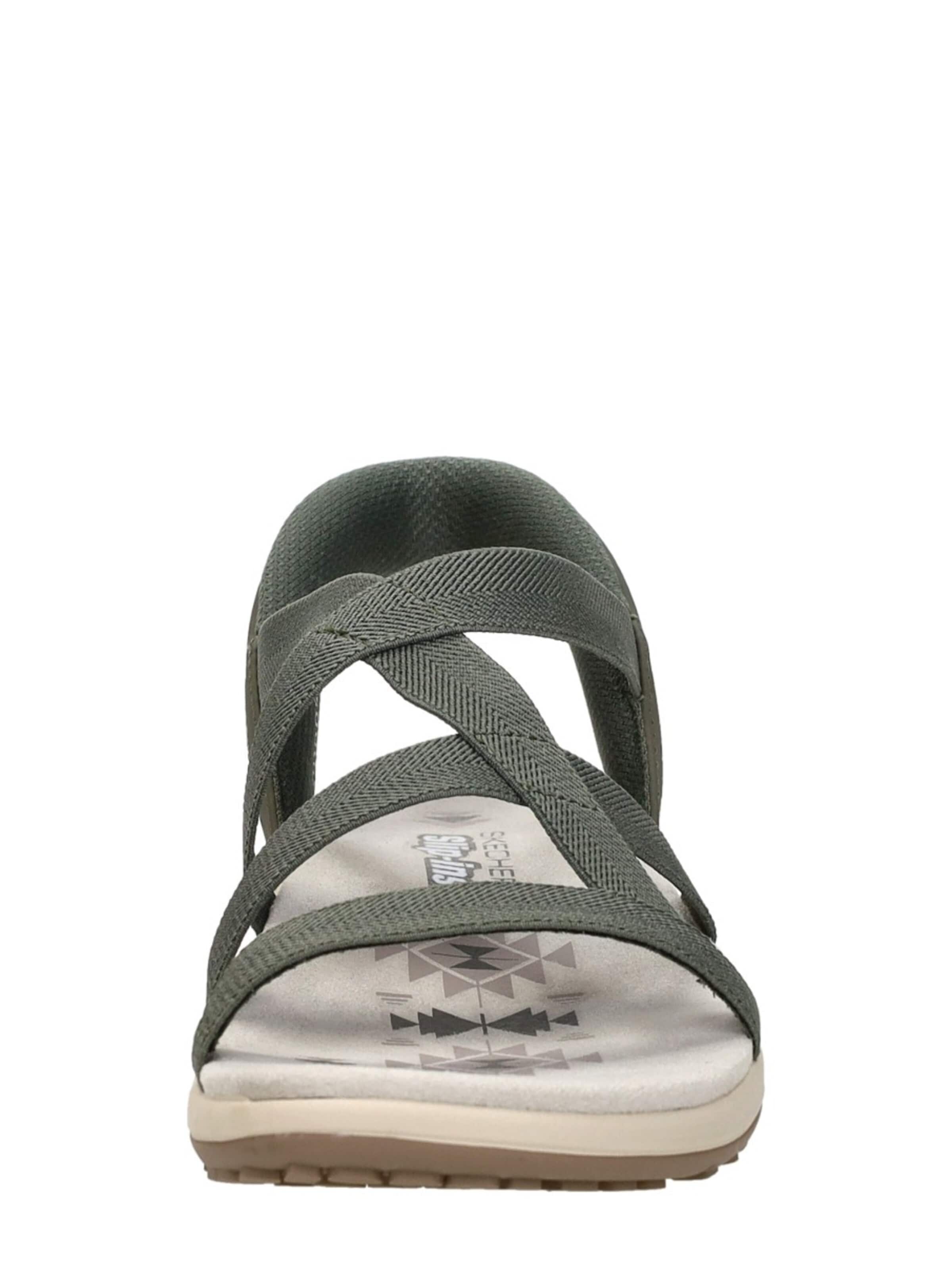 SKECHERS Sandal 'Slip-Ins: Reggae Slim' in Green