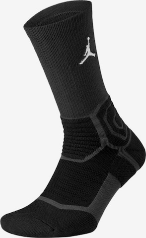Jordan Athletic Socks in Black: front