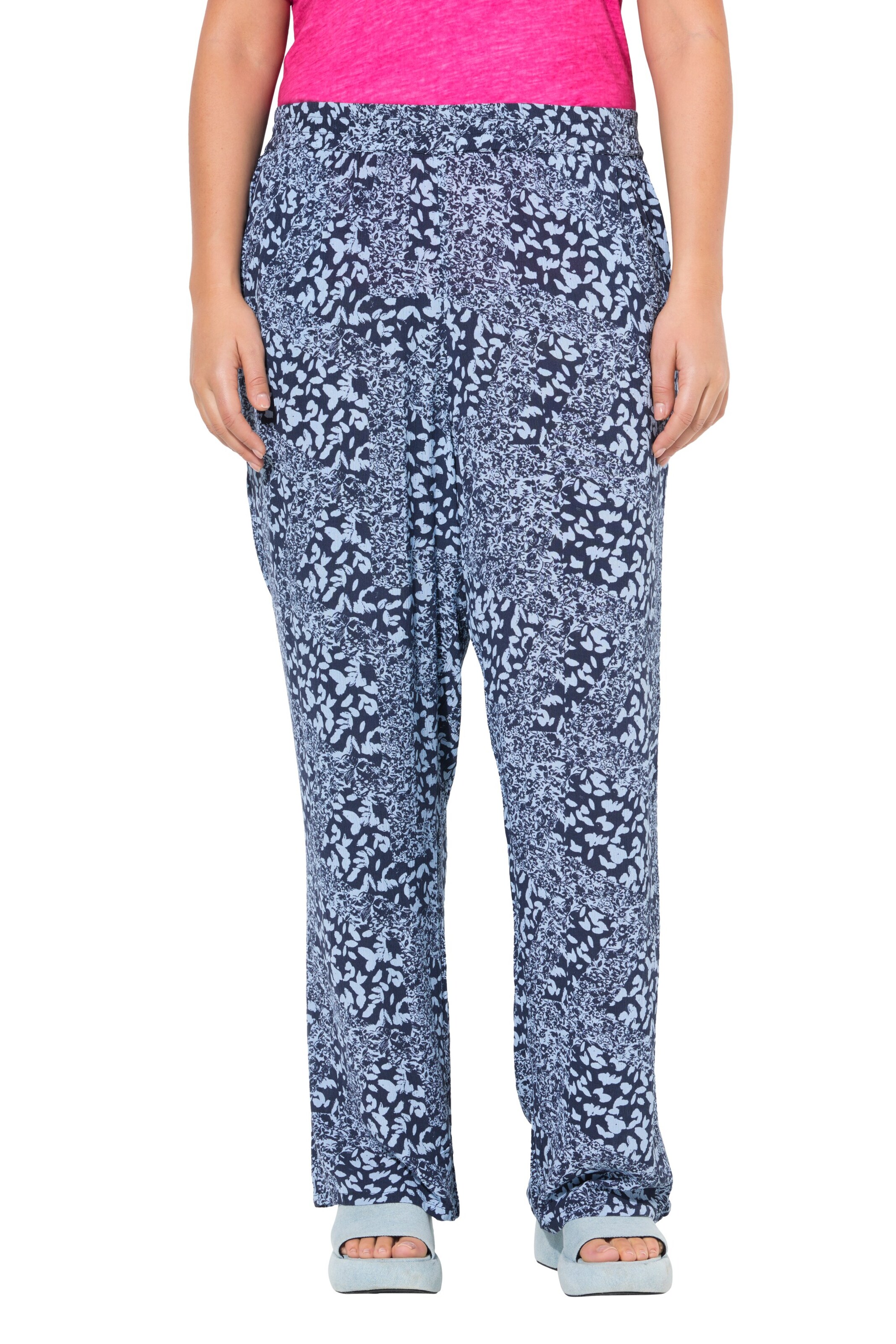Ulla Popken Regular Broek in Blauw: voorkant