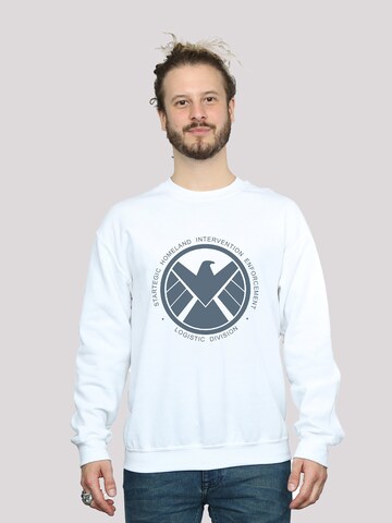 F4NT4STIC Sweatshirt 'Marvel Avengers Agent Of SHIELD Logistics Division' in Weiß: Vorderseite